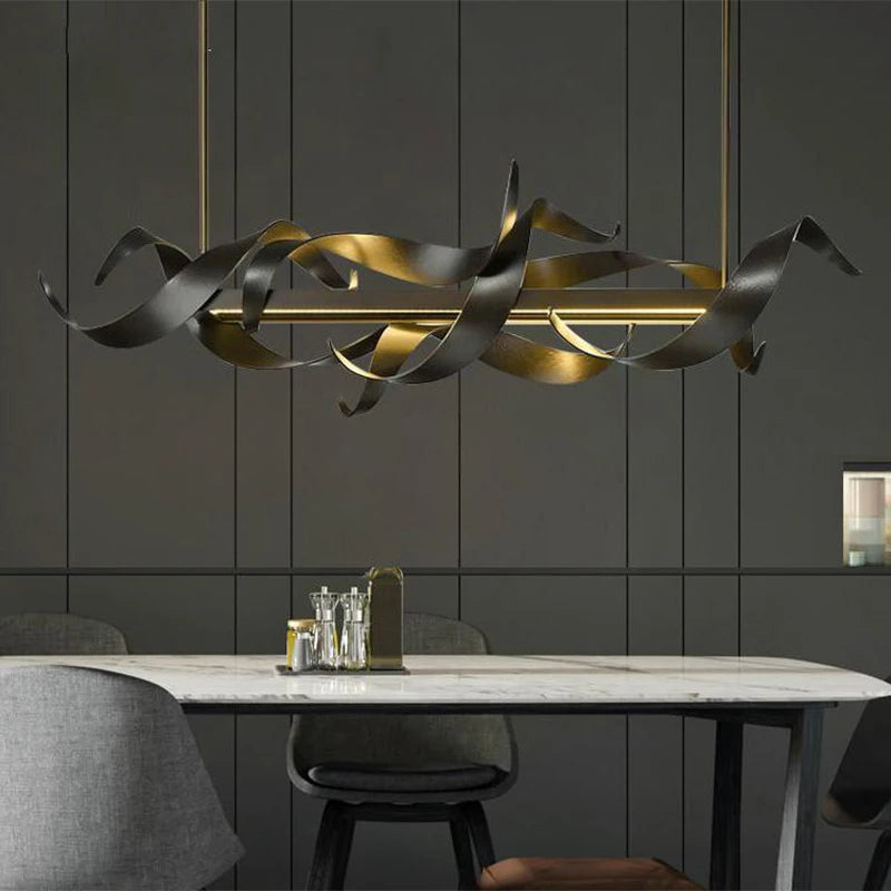 Nordic luxury restaurant chandelier decoration front attic LED chandelier retro light luxury bar chandelier lighting - GlowMart