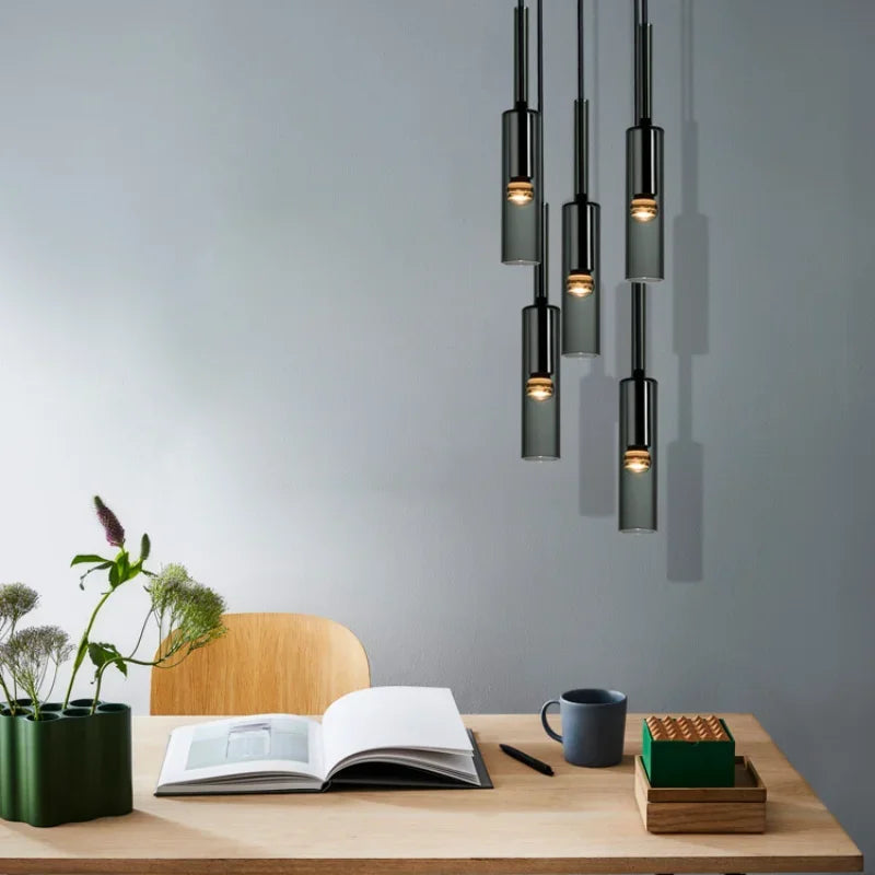 Modern  Glass Pendant Light for Bedroom Bedside Bar Kitchen Dining Room Hanging Lamp Ceiling Lighting Bathroom Decoration - GlowMart