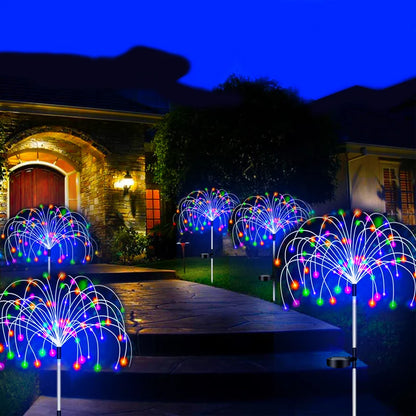 Solar Firework LED Stake Lights Outdoor Garden Decor Pathway Fairy Light Waterproof Yard Lawn Patio Landscape Decor Solar Lamp - GlowMart