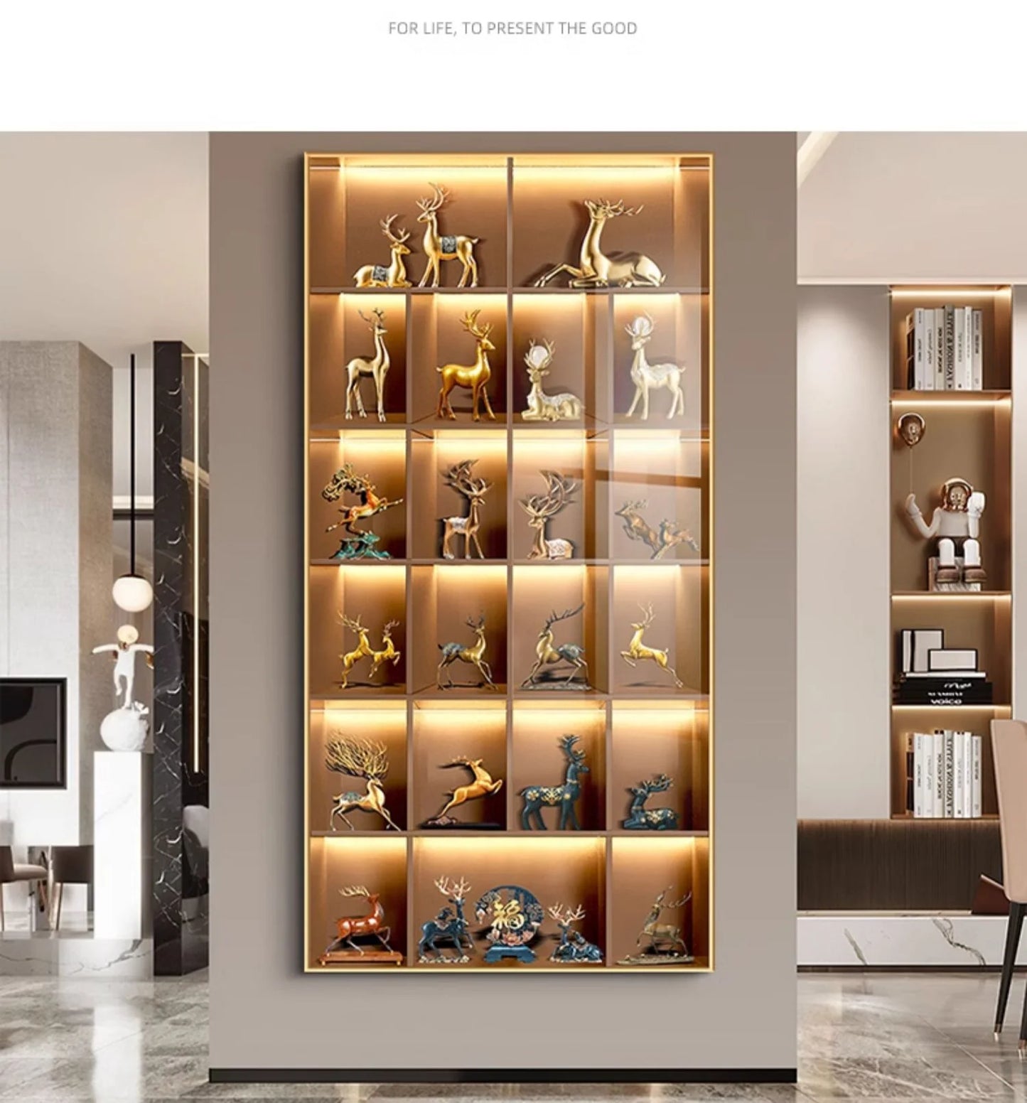 Modern Light Luxury Entrance LED Decorative Painting Home Decoration Living Room Bedroom Sofa Background Corridor Mural Light - GlowMart