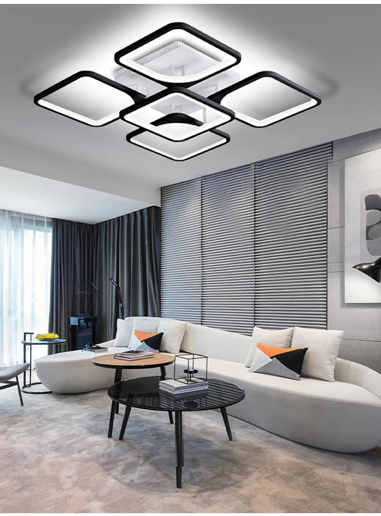 ceiling lamps square decoration home bedroom room lamps lighting for living room lustre modern ceiling chandelier Interior Light