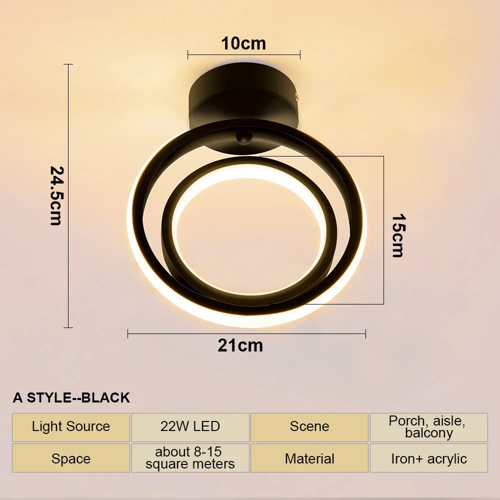 LED Ceiling Light Modern Aisle Ceiling Lamp Indoor Hallway Lighting Small Surface Mounted Fixtures Bedroom Balcony Office Lights