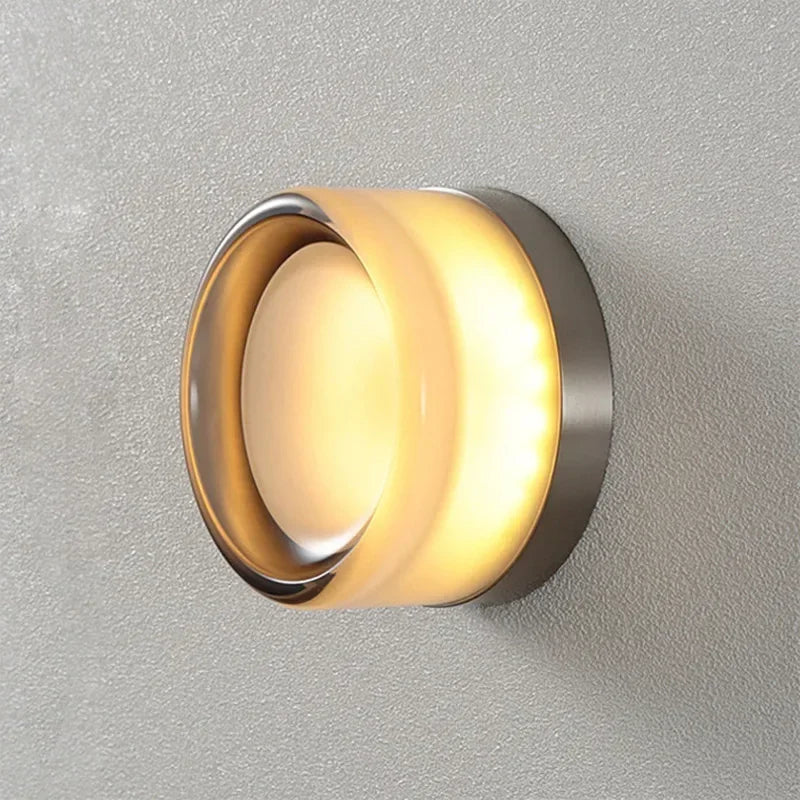Modern LED Wall Lamp Living Room Amber Jelly Decor Wall Sconces  Corridor Study Dining Room  Home Decoration Smokey Grey Fixture - GlowMart