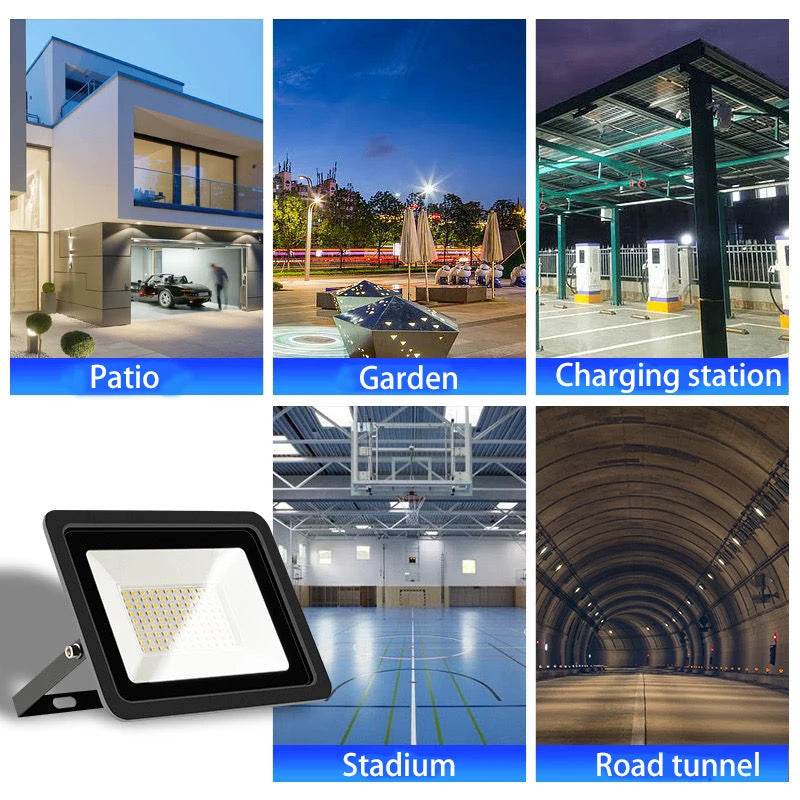 LED Flood Light AC220V 10W 20W 30W 50W 100W IP68 Waterproof Outdoor Garden Projector Lighting Refletor Spotlight Wall Floodlight - GlowMart