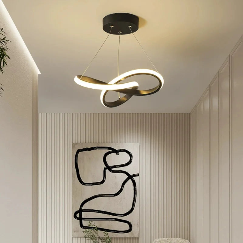 DARHYN Modern LED Pendant Light Creative Hanging Light Irregular Streamlined Design Suitable For Indoor Lighting In Restaurants - GlowMart