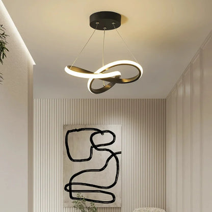 DARHYN Modern LED Pendant Light Creative Hanging Light Irregular Streamlined Design Suitable For Indoor Lighting In Restaurants - GlowMart