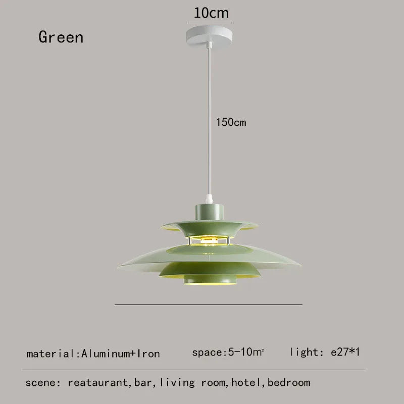 Danish Design LED Art Pendant Light Multicolor Umbrella Hanging Chandelier Living Dining Room Restaurant Lustre Pendant Lamp - GlowMart