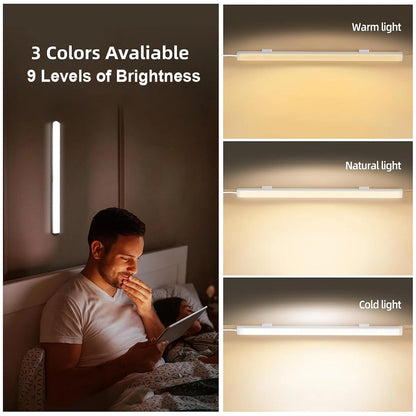 Led Light Tube Reading Lamp Learning 20cm-50cm Cold/warm/neutral/white Magnetic Wall Usb Night Dimmable Closet Strip Cabinet Bar - GlowMart