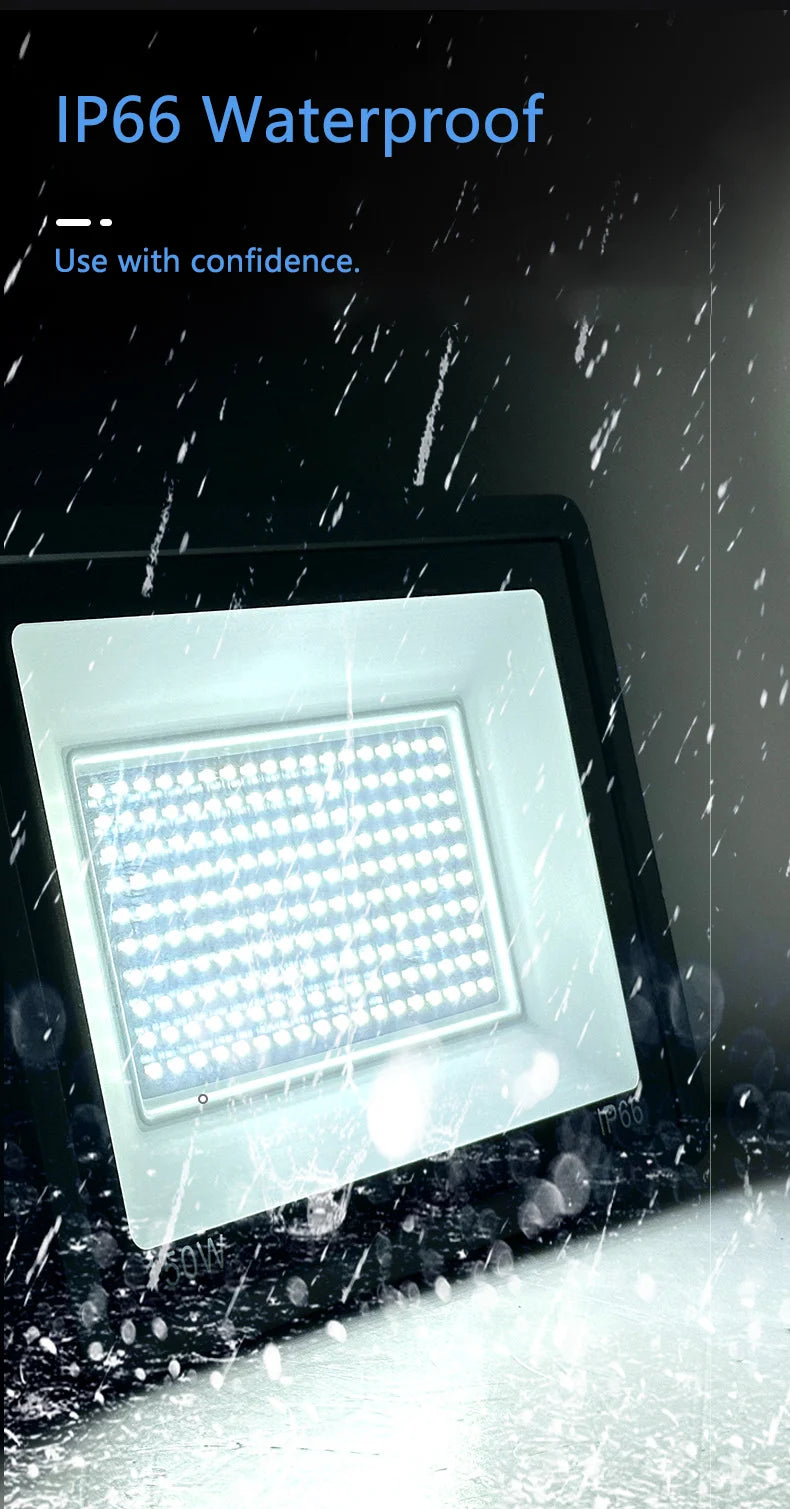 LED Flood Light 10W 20W 30W 50W 100W AC 220V LED Floodlight IP66 Waterproof Reflector Spotlight Street Light Outdoor Garden Lamp - GlowMart