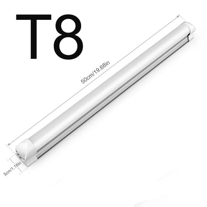 50cm T5/T8 High Brightness LED Light Tube No Power Plug Tube Lamp White/Warm White For Warehouse Garage Kitchen Shop Factory - GlowMart