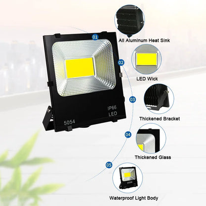 Outdoor Flood Light Led Wall Lamp 10W 20W 30W 50W 100W 200W Floodlight Exterior Street Waterproof Spotlight Garden Stadium Light - GlowMart