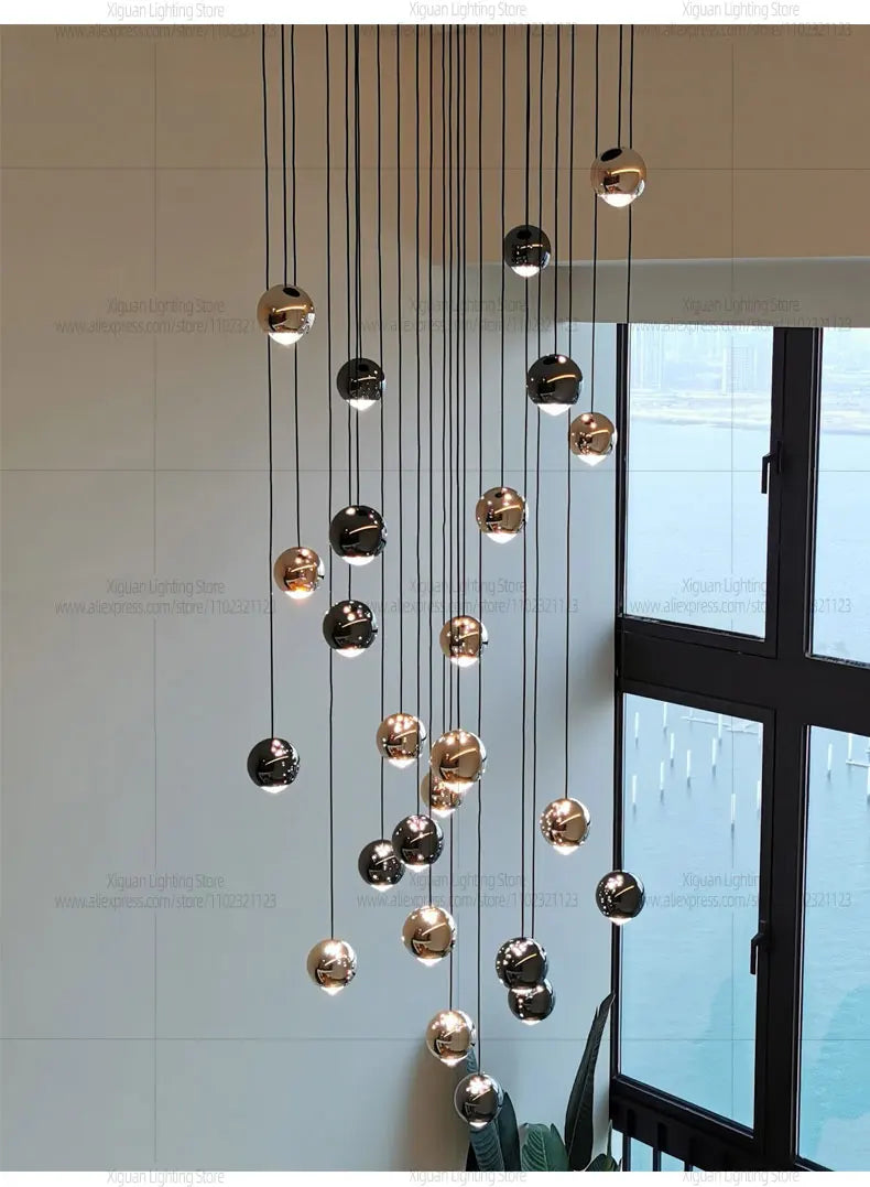 Modern Home decor Led Lights Pendant Light Lamps Chandeliers For Living Room Hanging Light Indoor Lighting LED Stair Chandelier - GlowMart
