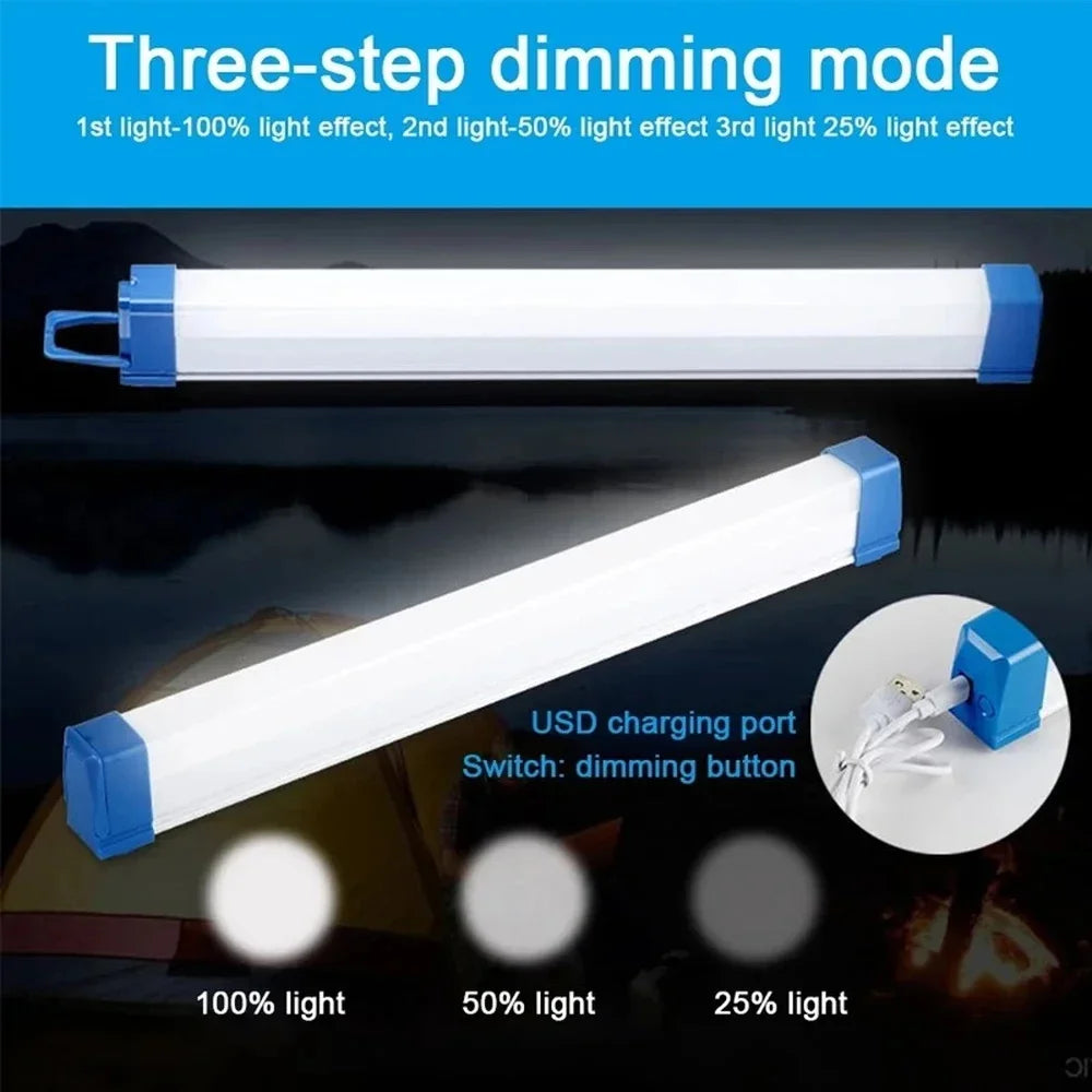 17/32/52CM LED Rechargeable Tube Camping Light Magnetic Suspension Portable Light Bulb Emergency Night Market Outdoor Lighting - GlowMart