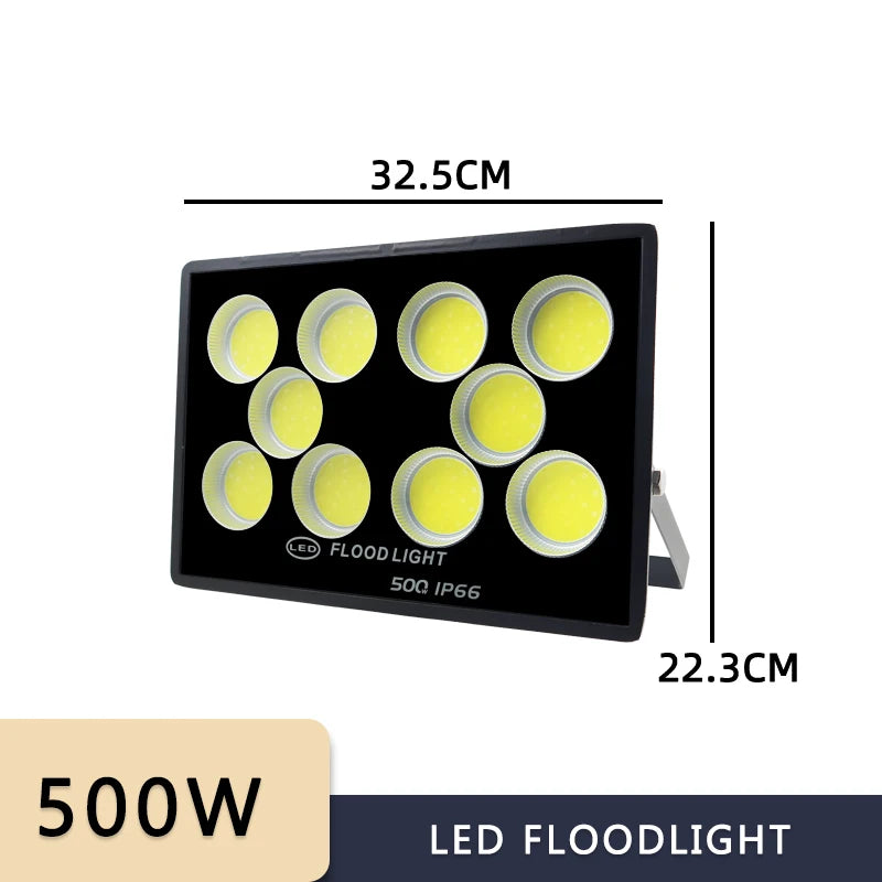 Led Flood Light 100W-1000W AC 220V Outdoor Wall Floodlight Spotlight IP66 Waterproof LED Street Lamp - GlowMart