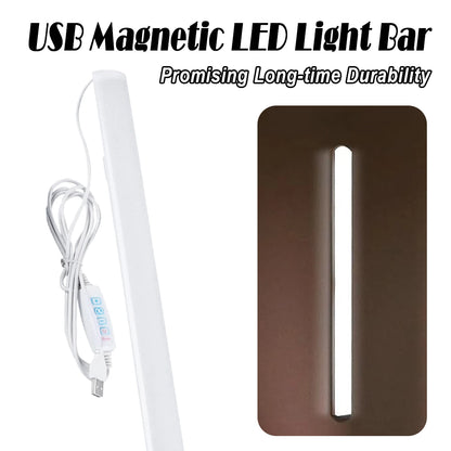 Led Light Tube Reading Lamp Learning 20cm-50cm Cold/warm/neutral/white Magnetic Wall Usb Night Dimmable Closet Strip Cabinet Bar - GlowMart