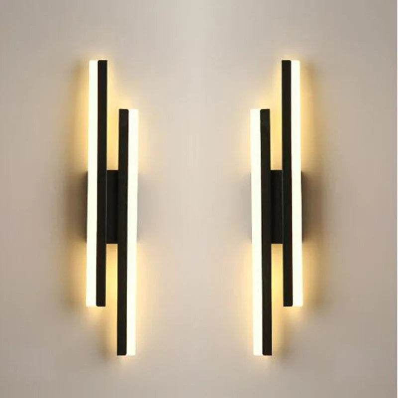 LED Bedroom Wall Lamp Wall Sconces Copper Line Pipe Acrylic Lampshade Indoor Lighting for Living Room Corridor Light Fixture - GlowMart