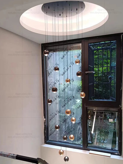 Modern Home decor Led Lights Pendant Light Lamps Chandeliers For Living Room Hanging Light Indoor Lighting LED Stair Chandelier - GlowMart