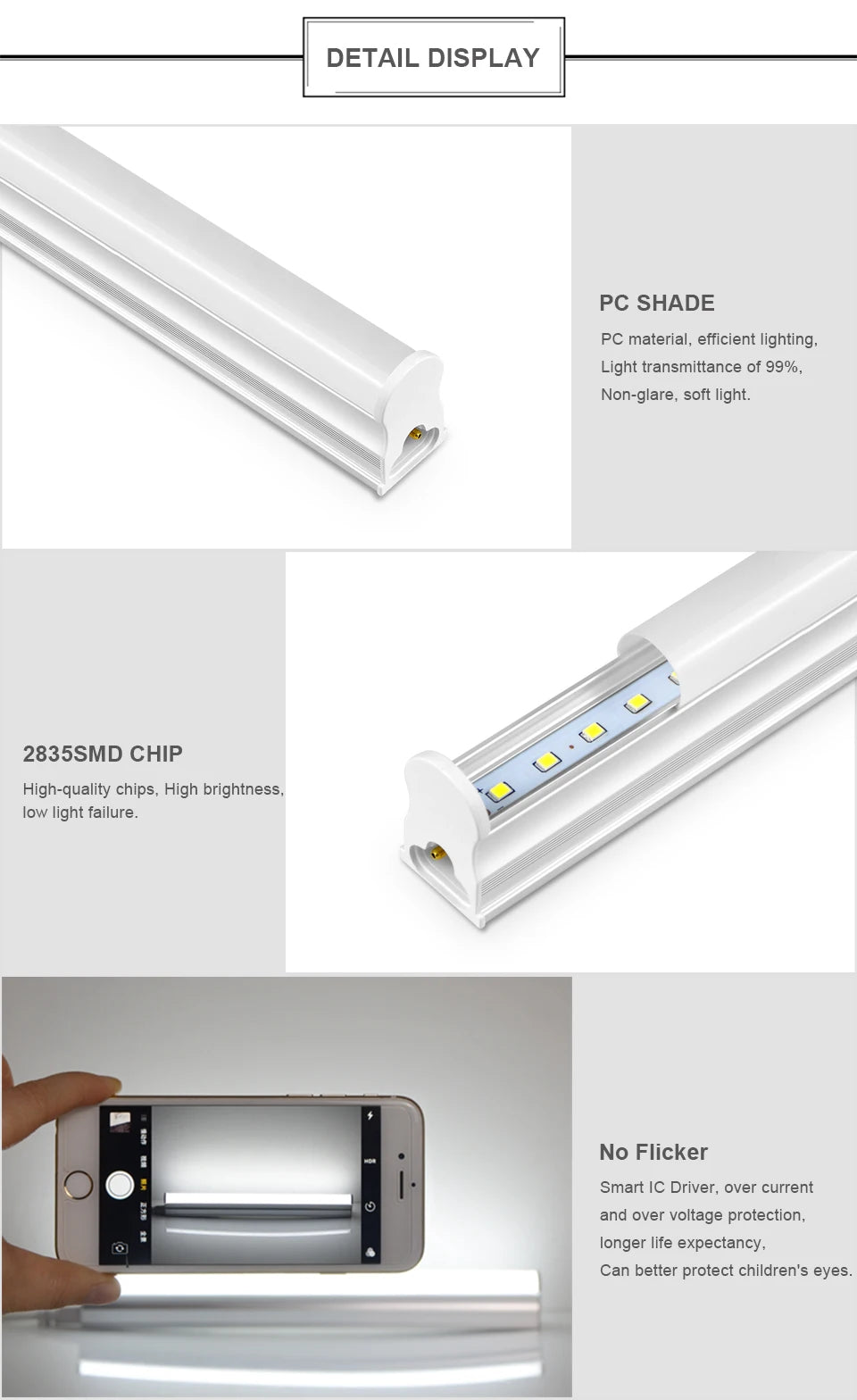 T5 Led Tube Light 220V 110V 230V 50cm Wall Lamp Bulb Light Lampada 15W Tobe lampa  For Home Indoor Basement Kitchen Lighting - GlowMart