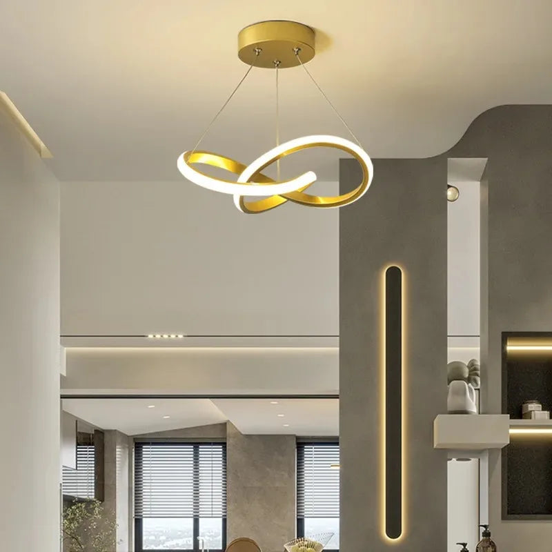 DARHYN Modern LED Pendant Light Creative Hanging Light Irregular Streamlined Design Suitable For Indoor Lighting In Restaurants - GlowMart
