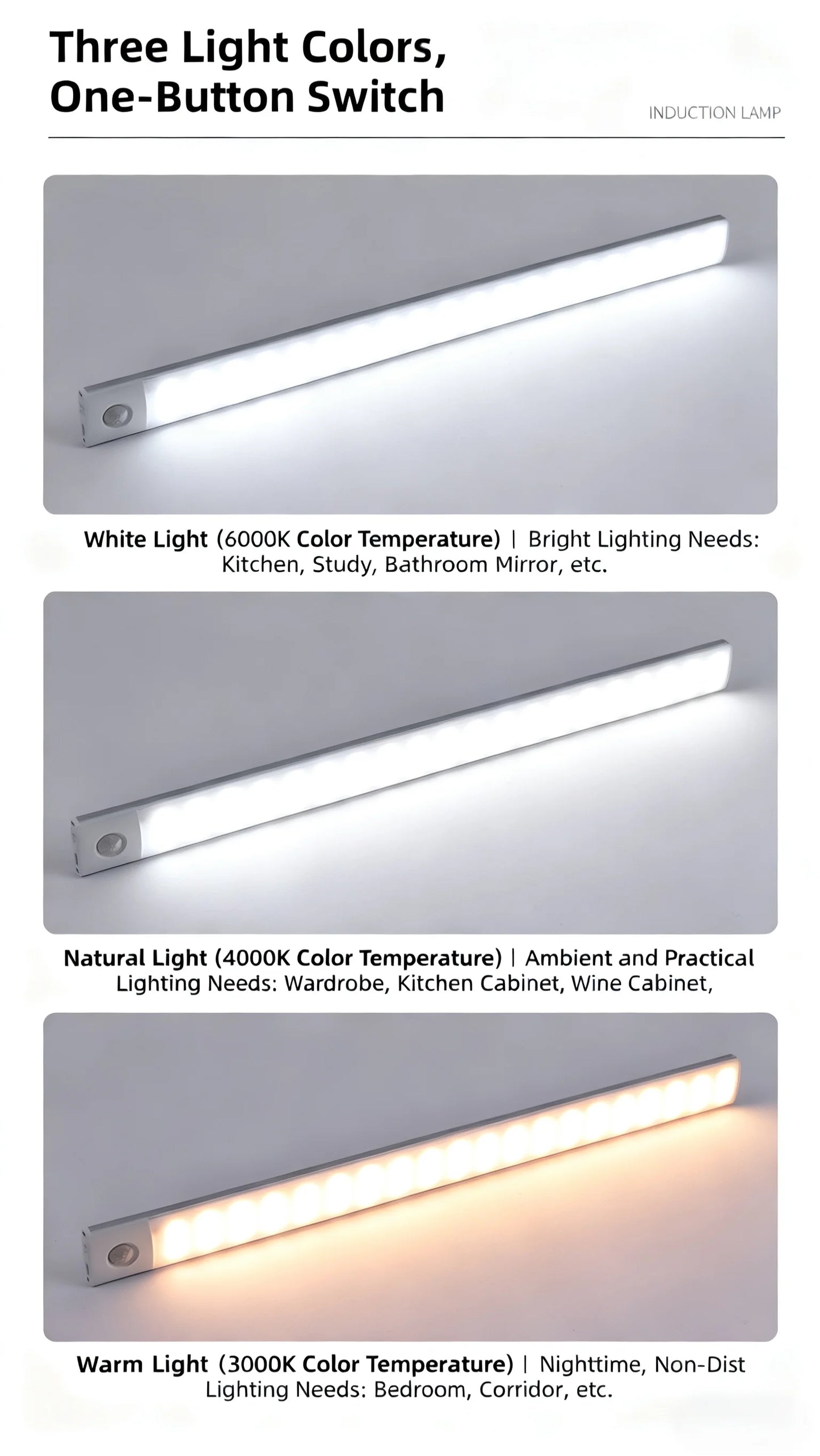 LED Rechargeable Lamp Tube USB 5V Emergency Light Camping Magnetic Portable Lightinging Night Market Outdoor Vehicle Hard Strip - GlowMart