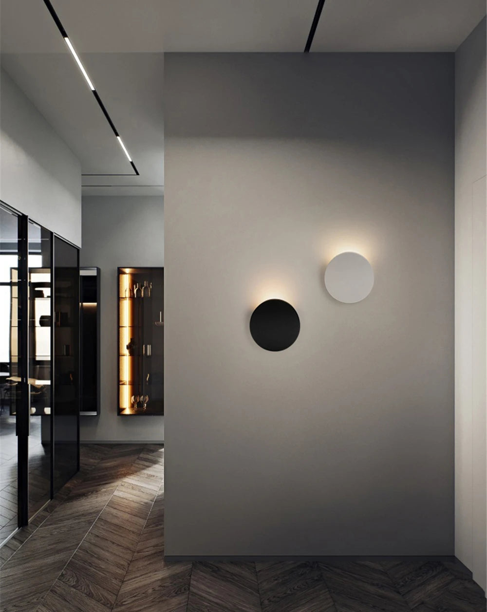 LED Indoor Wall Lamps Modern Simple Aluminum Wall Lamp Bedroom and Living Room Lighting Black White Gold Wall Lamp Light Fixture - GlowMart