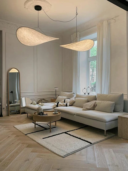 Modern Led Home Decoration Lustre Vertigo Chandelier Fabric Lampshade Light Dining Room Simple Nordic Living Room Ceiling Lamp