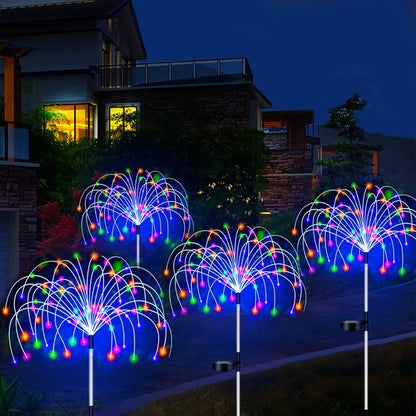 Solar Firework LED Stake Lights Outdoor Garden Decor Pathway Fairy Light Waterproof Yard Lawn Patio Landscape Decor Solar Lamp - GlowMart