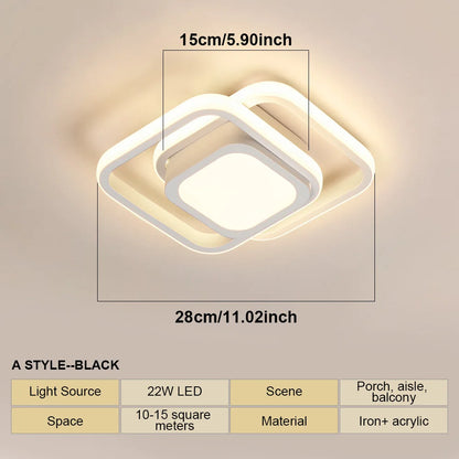 LED Ceiling Light Modern Aisle Ceiling Lamp Indoor Hallway Lighting Small Surface Mounted Fixtures Bedroom Balcony Office Lights