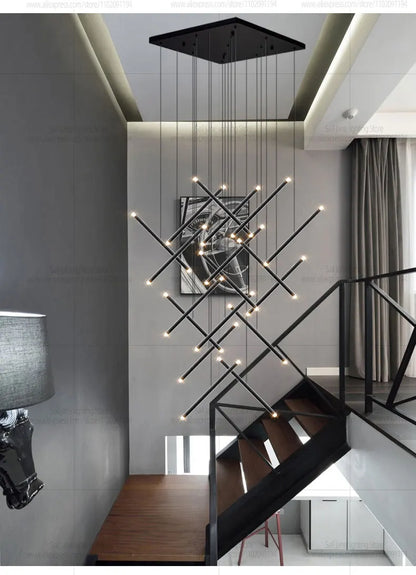 Nordic Pendant Light Modern Living Room Dining Table Lighting Lounge Hanging Restaurant Attic Chandelier Bedroom Ceiling Lamp - GlowMart