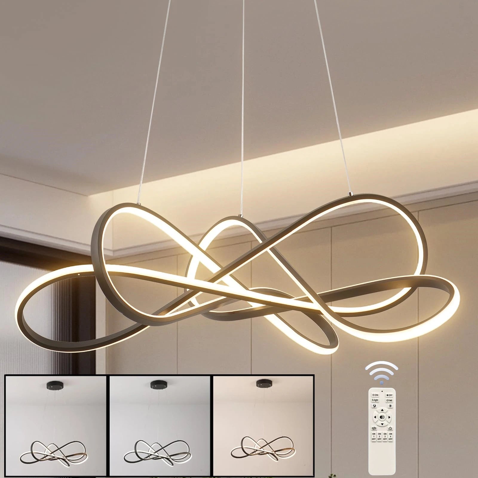 Modern LED Pendant Light DIY Chandelier Lights For Dining Room Living Room Bar Kitchen Room Ceiling Hanging Lamp Home Decor Lamp - GlowMart