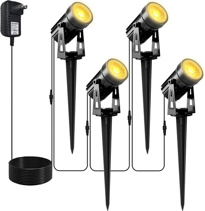 4/6/8LEDS 3000K Outdoor Spotlight Landscape IP65 Low Voltage Garden Lighting for Tree 220V Pathway Yard Lawn Ground Spotlight