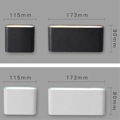 Modern Waterproof outdoor 12W LED wall lamp IP65 Aluminum UP and Down Wall Light Garden porch Sconce Decoration Light 110V 220V - GlowMart