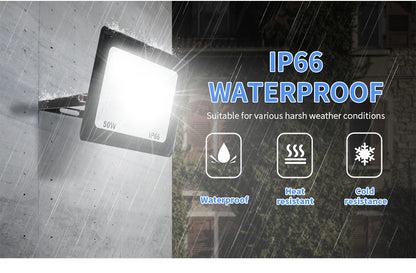 LED Flood Light 10W 20W 30W 50W 100W AC 220V LED Floodlight IP66 Waterproof Reflector Spotlight Street Light Outdoor Garden Lamp - GlowMart