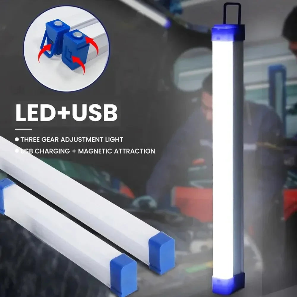 17/32/52CM LED Rechargeable Tube Camping Light Magnetic Suspension Portable Light Bulb Emergency Night Market Outdoor Lighting - GlowMart