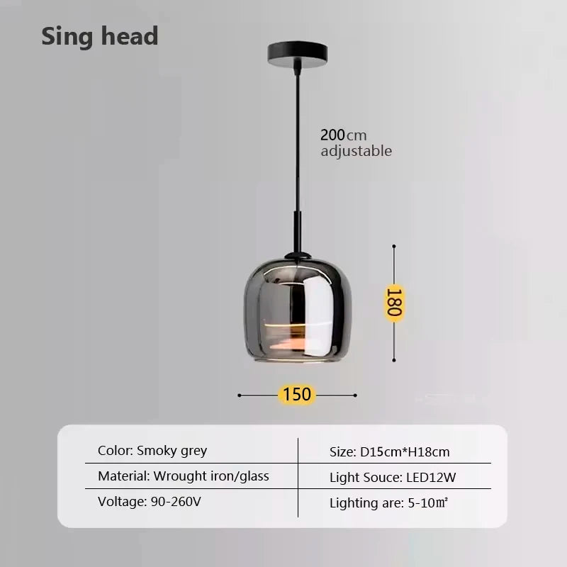 Nordic Glass LED Chandeliers Luxury Pendant Lamp Modern Minimalist  hanging light fixture decorative indoor lighting - GlowMart