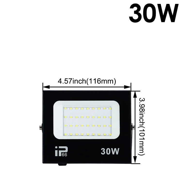 LED Flood Light Spotlight 100W 150W 200W IP66 Waterproof Outdoor Lighting 6500K Garage Gym Street Gate Wall Floodlights AC220V - GlowMart