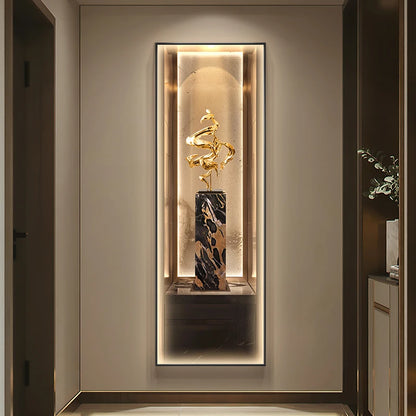 Modern Light Luxury Entrance Decoration Painting Wealth Wall Lamps Tree Corridor Hanging Painting High-end Wall Painting Light - GlowMart