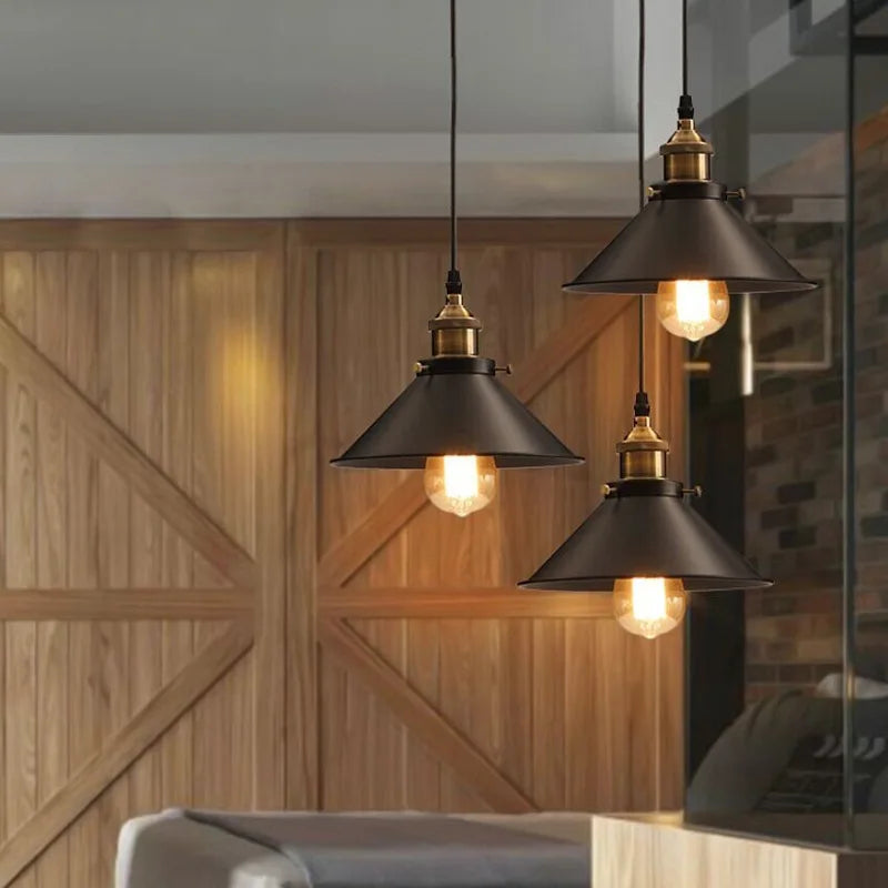 Vintage Pendant Light Loft Retro Chandelier Pendant Lamp E27 Base Industrial Hanging light Edison Home Lighting for Living Room - GlowMart