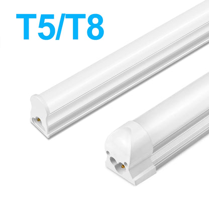 50cm T5/T8 High Brightness LED Light Tube No Power Plug Tube Lamp White/Warm White For Warehouse Garage Kitchen Shop Factory - GlowMart