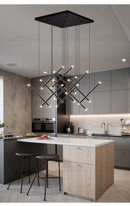 Nordic Pendant Light Modern Living Room Dining Table Lighting Lounge Hanging Restaurant Attic Chandelier Bedroom Ceiling Lamp - GlowMart