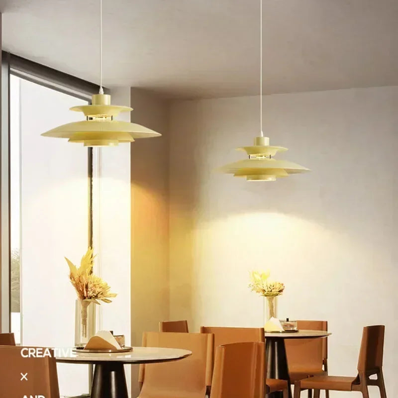 Danish Design LED Art Pendant Light Multicolor Umbrella Hanging Chandelier Living Dining Room Restaurant Lustre Pendant Lamp - GlowMart