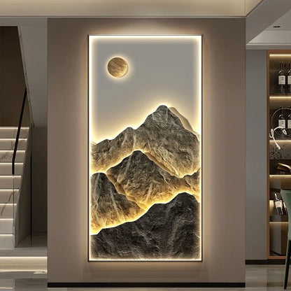 Modern Mountain  Interior Painting Led Wall Hanging Lamp For Living Room Lights Kitchen Porch Aisle Dining Room Home Decoration - GlowMart