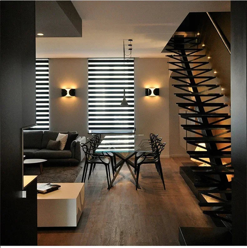 Modern LED wall lamps Dining Living room indoor artistic decorative lighting Bedroom bedside black gold white metal wall lamps - GlowMart