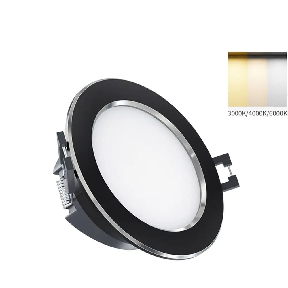 Durable Recessed LED Downlight Tricolor Dimmable Spot Light Down Lights Anti Glare 5W 7W Ceiling Spot Lights Indoor - GlowMart