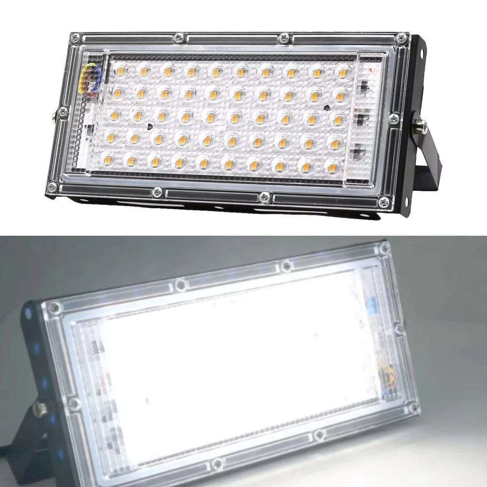50W LED Flood Light Outdoor Lighting 220V 240V Floodlight Waterproof IP65 Reflector Projecteur LED Exterieur Focus Spotlight - GlowMart