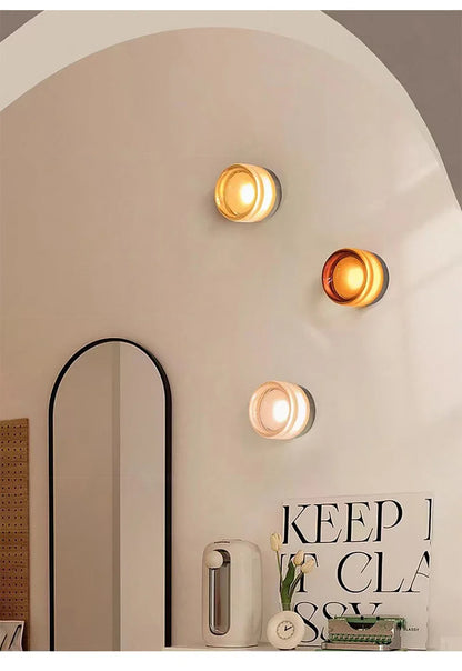 Modern LED Wall Lamp Living Room Amber Jelly Decor Wall Sconces  Corridor Study Dining Room  Home Decoration Smokey Grey Fixture - GlowMart