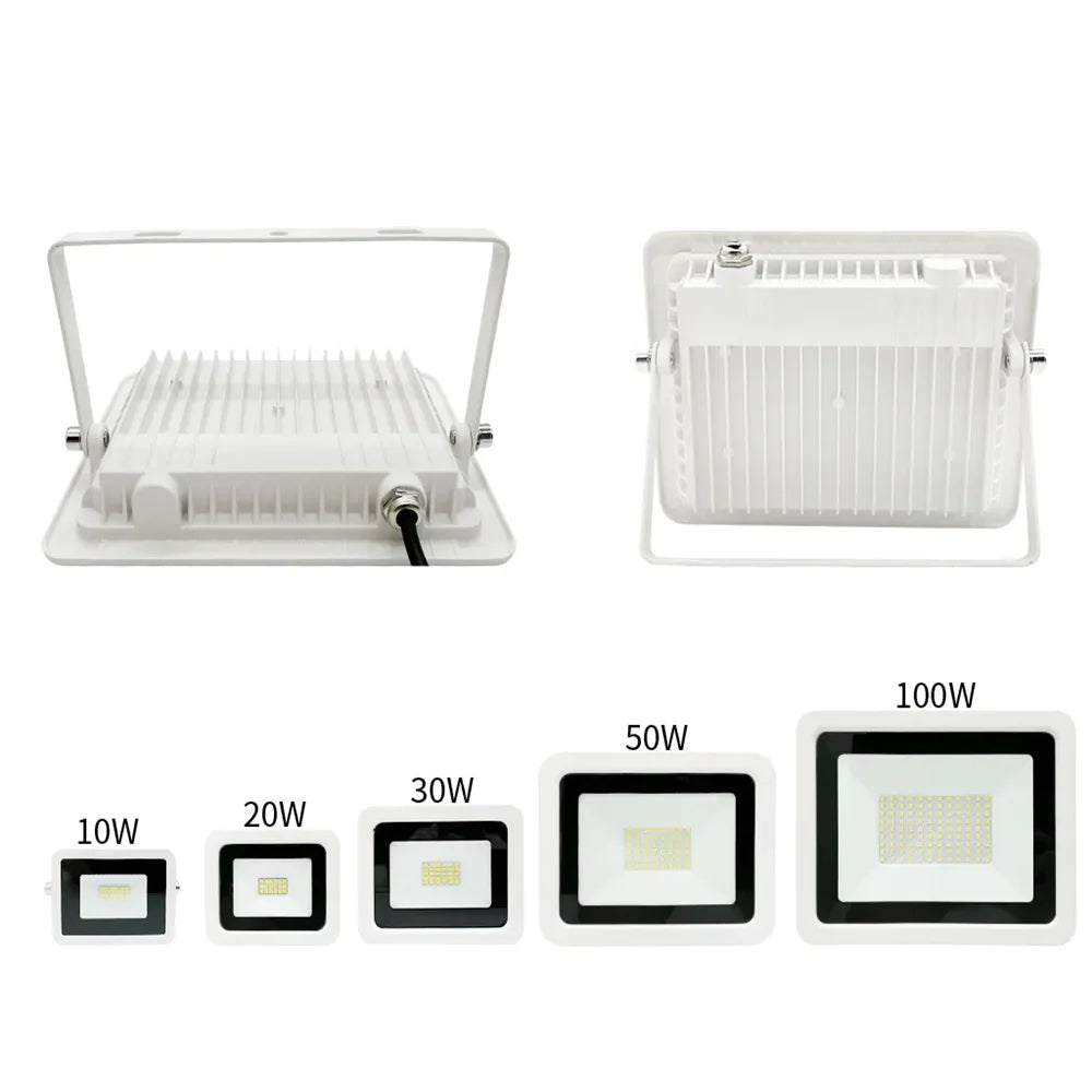LED Flood Light AC220V 10W 20W 30W 50W 100W IP68 Waterproof Outdoor Garden Projector Lighting Refletor Spotlight Wall Floodlight - GlowMart