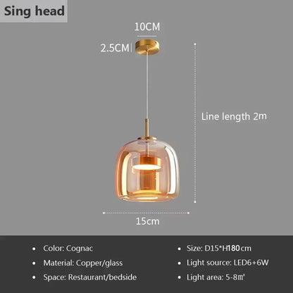 Nordic Glass LED Chandeliers Luxury Pendant Lamp Modern Minimalist  hanging light fixture decorative indoor lighting - GlowMart