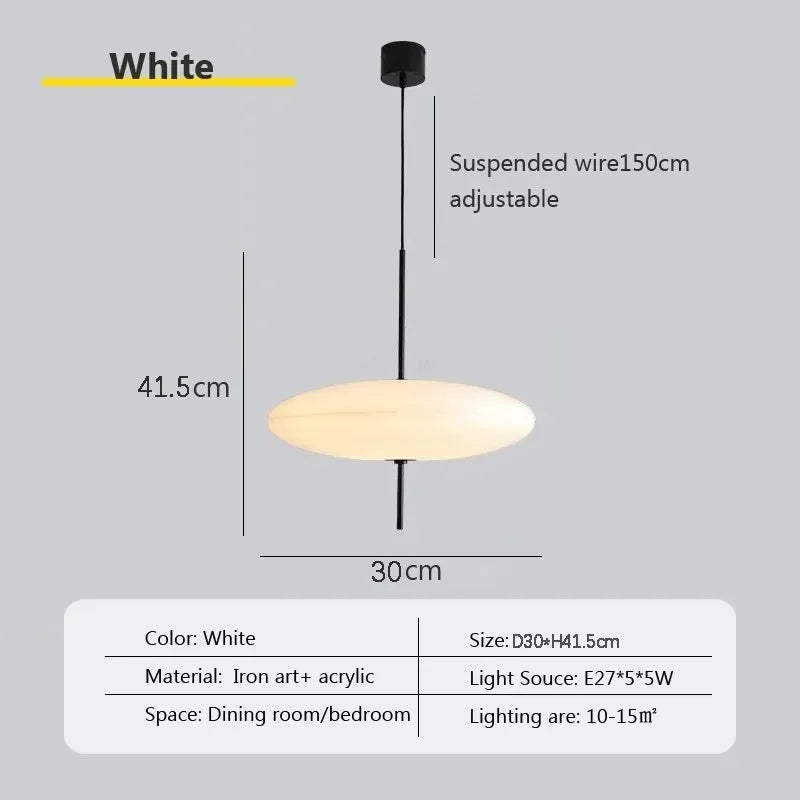 Nordic LED Pendant Light Flying Saucer Design Lamp For Bedroom Living Room Bar Cafe Office Indoor Simple Home Decorative Fixture - GlowMart