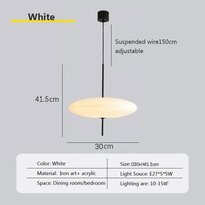 Nordic LED Pendant Light Flying Saucer Design Lamp For Bedroom Living Room Bar Cafe Office Indoor Simple Home Decorative Fixture - GlowMart